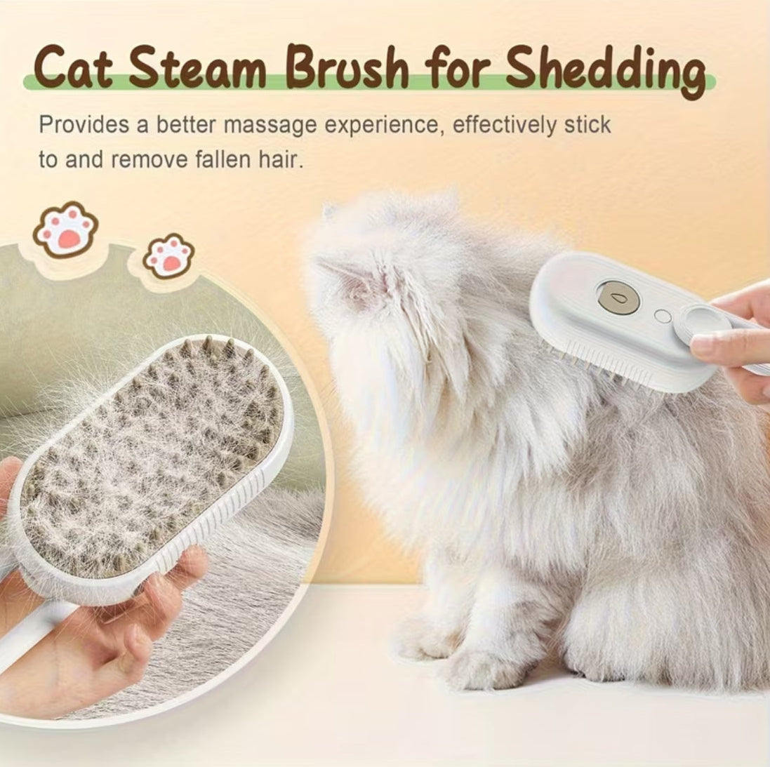 Best brush for dog shedding with steam technology for effective grooming and fur removal.